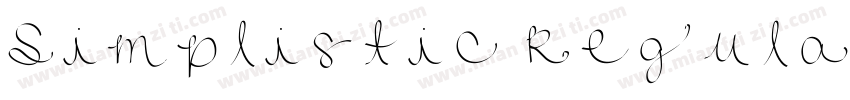 Simplistic Regular字体转换
